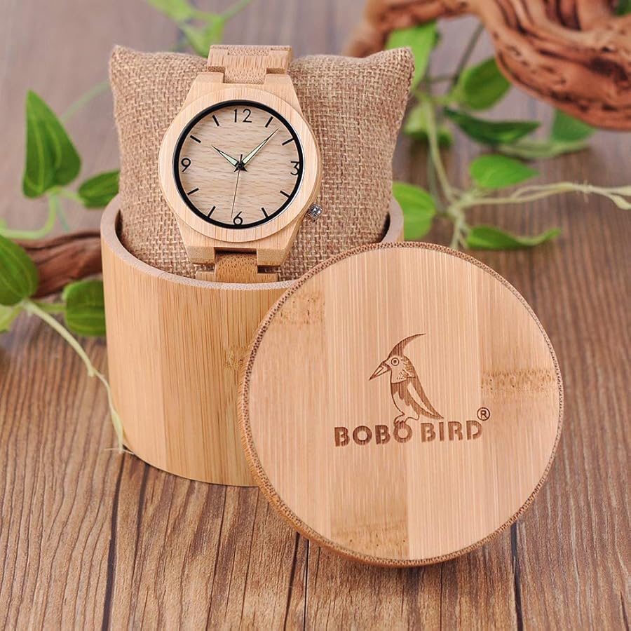 Amazon.co.jp: BOBO BIRD D27 メンズ 竹木製腕時計 数字スケール